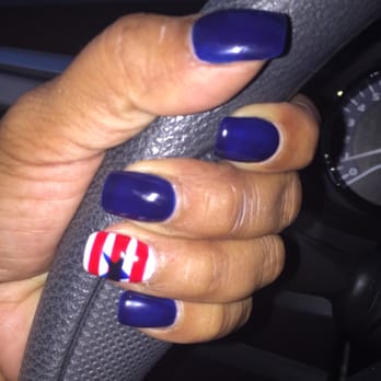 Colour Nails Spa - Nails by Michelle "Happy 4th" - Nail Salons Near Me - Los Angeles, California