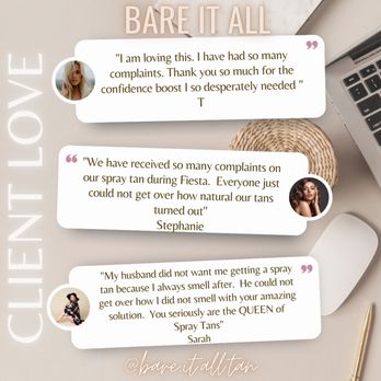Bare It All - Happy clients - Spray Tanning Near Me Bare It All - Happy clients - Spray Tanning Near Me