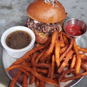 Original Gravity - Brisket sandwich and sweet potato fries - New American Near Me - Phoenix, Arizona