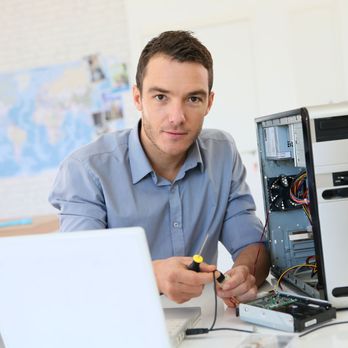 TechiT Services - Windows Server Technician Troubleshooting a server hard drive failure. - IT Services & Computer Repair Near Me - San Diego, California