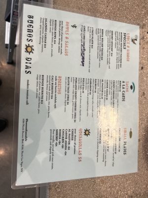 Menu photo 5 Buenos Dias Las Vegas, NV Menu photo 5 Buenos Dias Las Vegas, NV