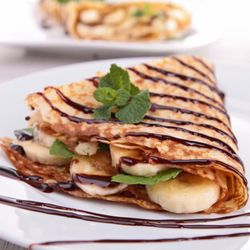Ice Cream Donuts - Delicious Nutella and Banana Crepe