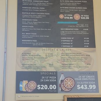 Altadena Bakery - Pizza Menu - Desserts Near Me - Burbank, California