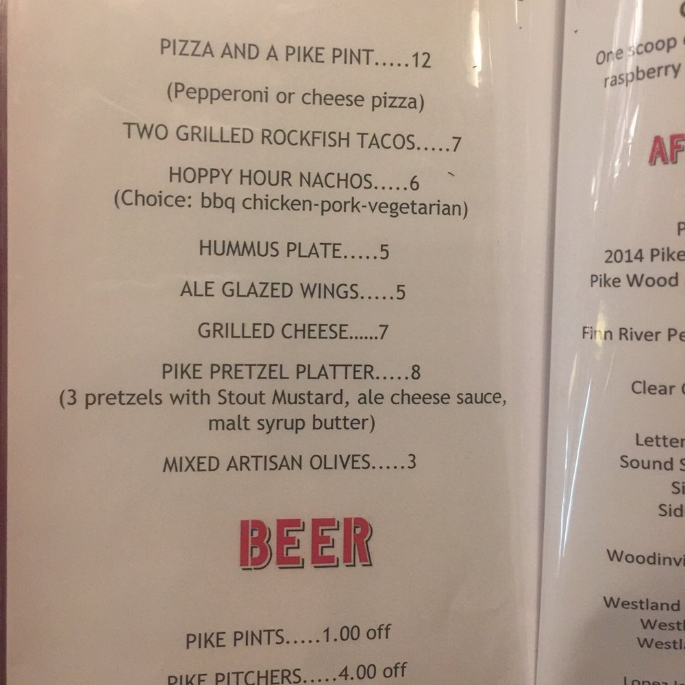 Pike Brewing Company - Happy hour menu Monday - Friday 4-6pm - Brewpubs Near Me - Seattle, Washington Pike Brewing Company - Happy hour menu Monday - Friday 4-6pm - Brewpubs Near Me - Seattle, Washington
