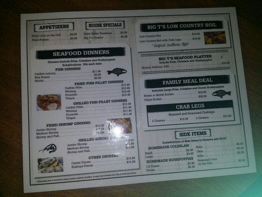 Menu photo 7 BIG T’S Seafood Restaurant Grovetown, GA