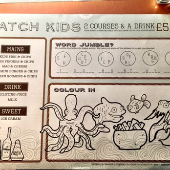 Catch - Activity sheet for kids / bored adults - Fish & Chips Near Me - Giffnock, ERW