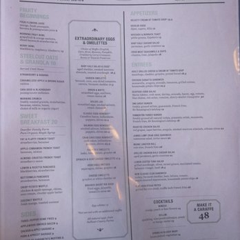 Sarabeth's West - Menu - Breakfast & Brunch Near Me - New York, New York Sarabeth's West - Menu - Breakfast & Brunch Near Me - New York, New York