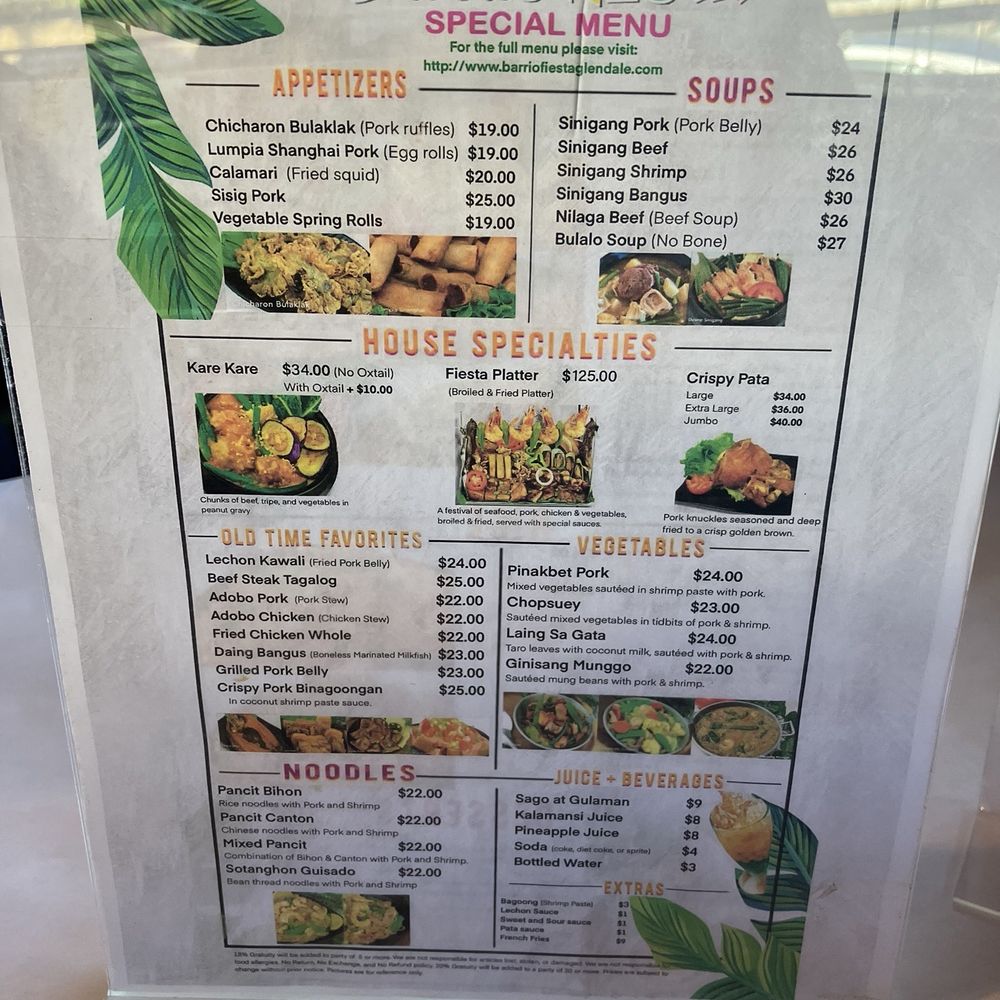Barrio Fiesta Glendale - Menu - Filipino Near Me - Glendale, California Barrio Fiesta Glendale - Menu - Filipino Near Me - Glendale, California