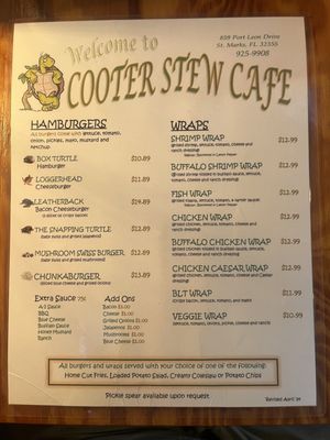 Menu photo 4 Cooter Stew Cafe Saint Marks, FL Menu photo 4 Cooter Stew Cafe Saint Marks, FL