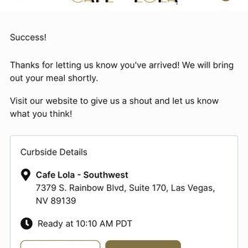 Cafe Lola - I also hope theres a option for tipping esp a lot of people dont carry cash - Cafes Near Me - Las Vegas, Nevada