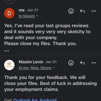 Abramson Labor Group - This is my message that I want my files closed. The reply is we will close your files. - Employment Law Near Me - Burbank, California Abramson Labor Group - This is my message that I want my files closed. The reply is we will close your files. - Employment Law Near Me - Burbank, California