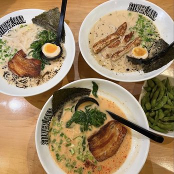 Silverlake Ramen - Left：Classic ramen with pork right：Classic ramen with chicken bottom：Blaze with pork - Ramen Near Me - Concord, North Carolina