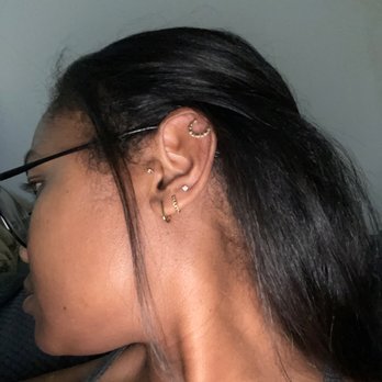 Studio City Tattoo - Tragus and third lobe about two months post piercing - Tattoo Near Me - Studio City, California Studio City Tattoo - Tragus and third lobe about two months post piercing - Tattoo Near Me - Studio City, California