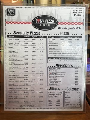 Menu photo 1 I Love NY Pizza Dawsonville, GA Menu photo 1 I Love NY Pizza Dawsonville, GA