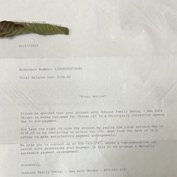 Johnson Family Dental - Final Notice