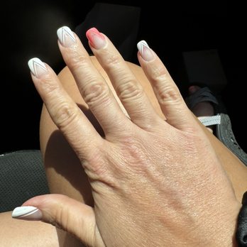 NC Nails - She did not airbrush this, she freehanded. - Nail Salons Near Me - Jacksonville, North Carolina