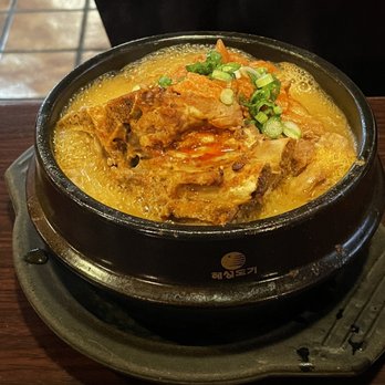 Hongdae Korean Restaurant - Pork bone soup ($16.99 regular) - Korean Near Me - Coquitlam, British Columbia