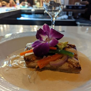 La Cambija - Beautiful- and tasty too! Grilled dorado in shallot cream sauce - Seafood Near Me - Rincon, Puerto Rico