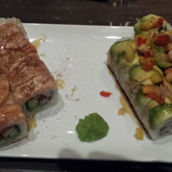 Roka - Two new sushi rolls out The hikari roll on the left and the yakitori roll on the right. - Asian Fusion Near Me - Tulsa, Oklahoma Roka - Two new sushi rolls out The hikari roll on the left and the yakitori roll on the right. - Asian Fusion Near Me - Tulsa, Oklahoma
