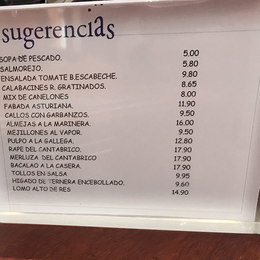Samoa - Menu at a bar - Spanish Near Me - Las Palmas de Gran Canaria, GC