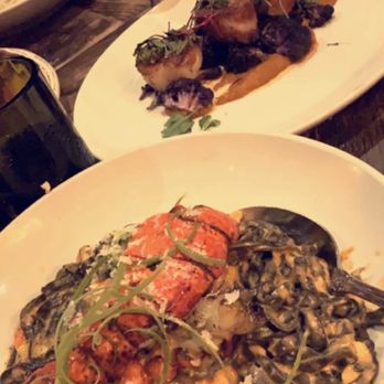 Siena Tavern - Squid Ink Linguine and Pan Seared Scallops - Italian Near Me - Chicago, Illinois Siena Tavern - Squid Ink Linguine and Pan Seared Scallops - Italian Near Me - Chicago, Illinois
