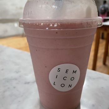 Semicolon Cafe - Strawberry Banana Smoothie - Desserts Near Me - New Brunswick, New Jersey