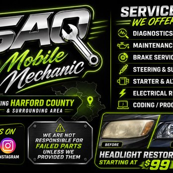 SAQ Mobile Mechanics - Auto Repair Near Me - Aberdeen, Maryland SAQ Mobile Mechanics - Auto Repair Near Me - Aberdeen, Maryland