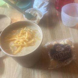 Sorry for blurry pic, Sam's breakfast chowder Sorry for blurry pic, Sam's breakfast chowder