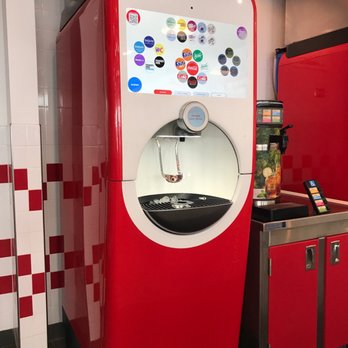 Five Guys - a soda machine in a diner - Burgers Near Me - Belton, Missouri
