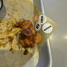 Notice the label, ex-wet. These were not. Barely have sauce on them. Any way to save a buck. Notice the label, ex-wet. These were not. Barely have sauce on them. Any way to save a buck.