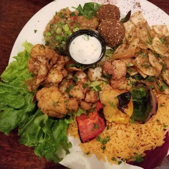 Sayad Mediterranean Kitchen - Hot appetizer plate: it's much bigger than the cold appetizer one, doesn't make sense for $1 more - Mediterranean Near Me - Houston, Texas