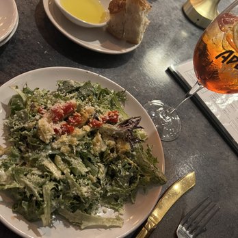 Noto - NOTO salad,  bread and aperol spritz. - Pizza Near Me - St. Peters, Missouri