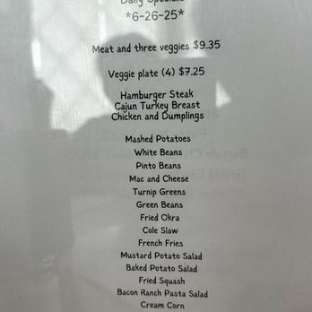 Milla’s Place - Daily specials menu (Meat and Three) - Breakfast & Brunch Near Me - Florence, Alabama