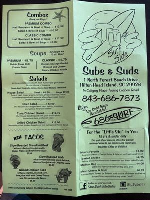 Menu photo 1 Stu's Surf Side Hilton Head Island, SC