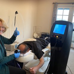 Monterey Aesthetics & Medical Spa - Ted hair restoration taking place on male pattern baldness.