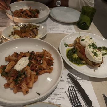 Sixty Vines - Burrata Beet and Herbed Goat Cheese eggplant Rigatoni - New American Near Me - Dallas, Texas Sixty Vines - Burrata Beet and Herbed Goat Cheese eggplant Rigatoni - New American Near Me - Dallas, Texas