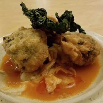 Cook Weaver - nori dumplings with kimchi sauce - Modern European Near Me - Seattle, Washington