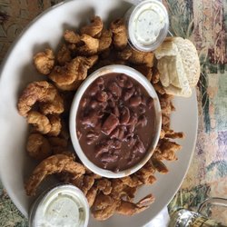Griffin's Louisiana Grille - Thibodaux - Sea food plater with red beans and rice!!