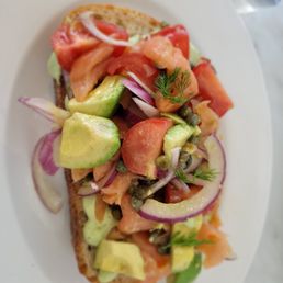 Smoked Salmon and Avocado Tartine