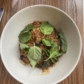Wildweed - SQUID INK PACCHERI chorizo ragu - squid - breadcrumbs - basil - fermented chili - New American Near Me - Cincinnati, Ohio Wildweed - SQUID INK PACCHERI chorizo ragu - squid - breadcrumbs - basil - fermented chili - New American Near Me - Cincinnati, Ohio