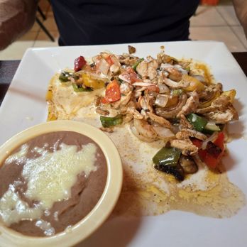 Lovos Bar & Grill - Tierra y mar with beans instead of rice. - Mexican Near Me - McCormick, South Carolina