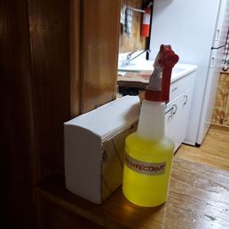 Made sure we had disinfectant in our room during this covid-19 pandemic. Made sure we had disinfectant in our room during this covid-19 pandemic.