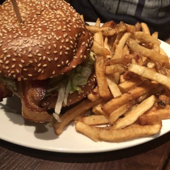 Lucky Monk - Classic burger with added bacon. - American Near Me - Barrington, Illinois Lucky Monk - Classic burger with added bacon. - American Near Me - Barrington, Illinois