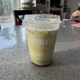 Iced Rainbow Cookie Matcha Latte