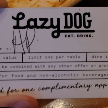 Lazy Dog Restaurant & Bar - Free Appetizer card! - New American Near Me - Euless, Texas Lazy Dog Restaurant & Bar - Free Appetizer card! - New American Near Me - Euless, Texas