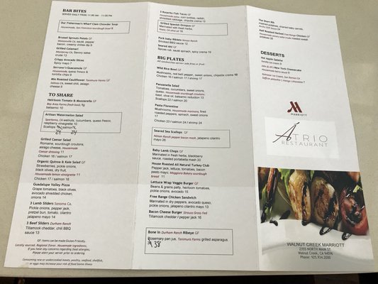 Menu photo 7 Atrio Walnut Creek, CA