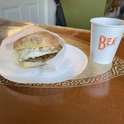 Bea's 422 - Amazing sausage and egg sandwich by chef Georgie