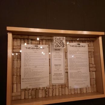 Neighbors - Menu posted outside - Wine Bars Near Me - Denver, Colorado