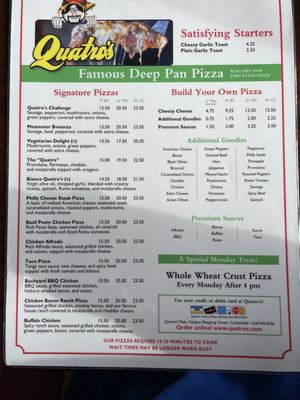 Menu photo 8 Quatro's Deep Pan Pizza Carbondale, IL Menu photo 8 Quatro's Deep Pan Pizza Carbondale, IL