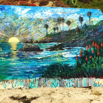 Main Beach Park - BEACH ART, Walk South of Main Beach & you will see this Beach Artwork (John Loyd Rushing) - Beaches Near Me - Laguna Beach, California